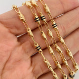 Rustic Cylinder Chain 12.3gr / 24 in / 3.6mm Yellow Gold 18K &