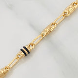 Rustic Cylinder Chain 12.3gr / 24 in / 3.6mm Yellow Gold 18K &