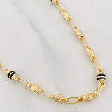 Rustic Cylinder Chain 12.3gr / 24 in / 3.6mm Yellow Gold 18K &