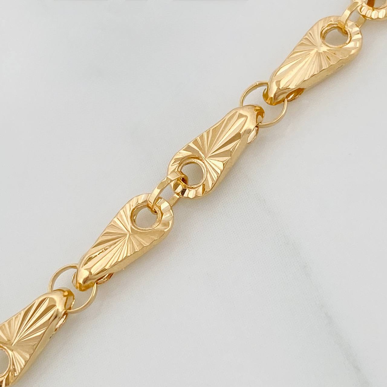 Rustic Spike Chain 11.95gr / 24 in / 3.8mm Yellow Gold 18K &