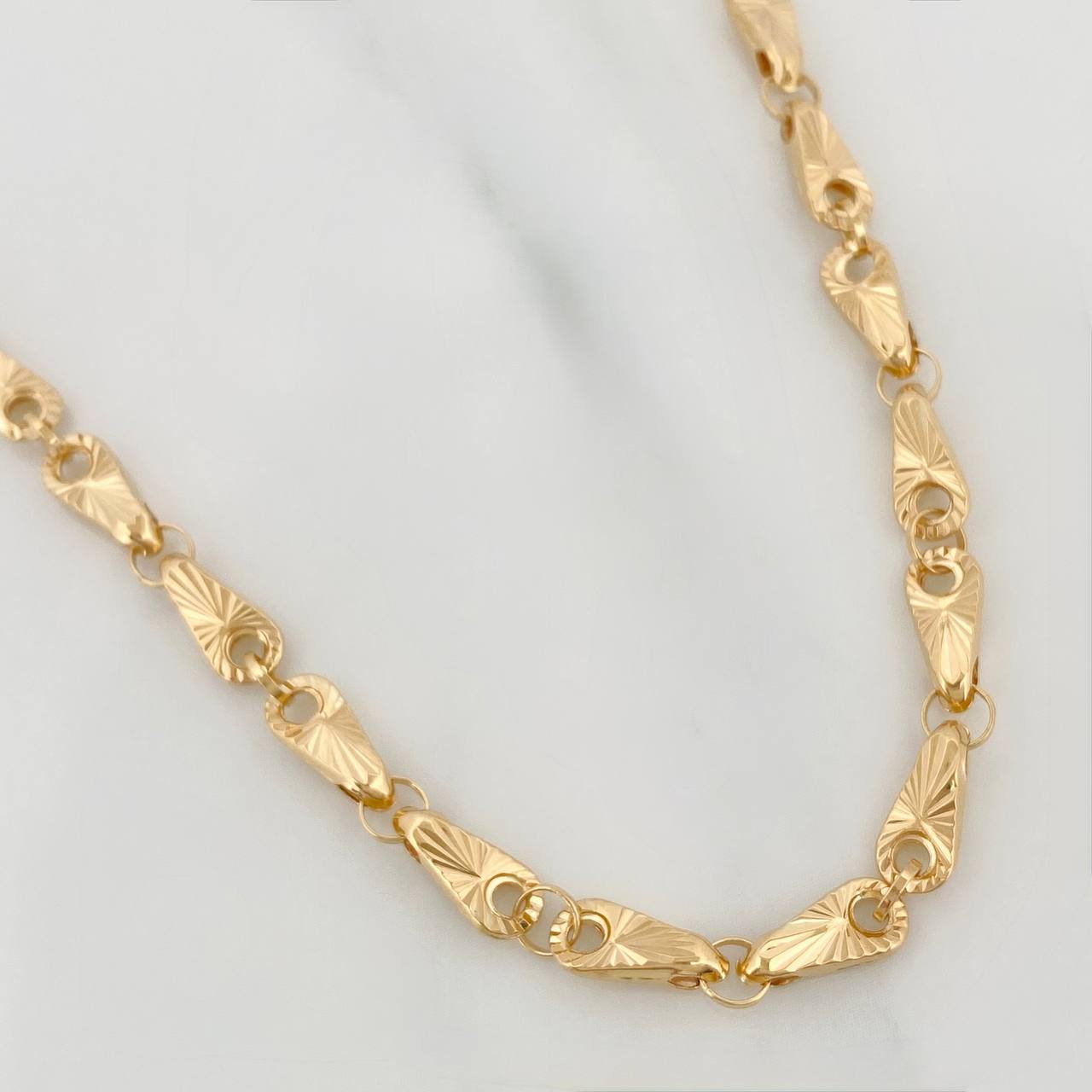 Rustic Spike Chain 11.95gr / 24 in / 3.8mm Yellow Gold 18K &