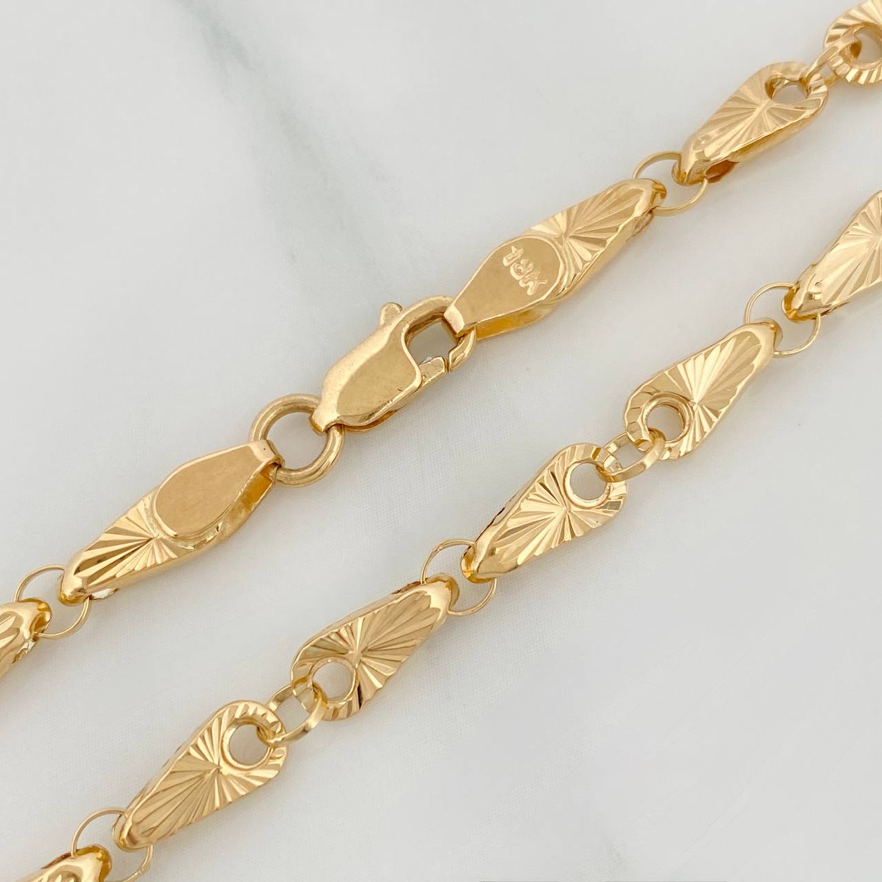 Rustic Spike Chain 11.95gr / 24 in / 3.8mm Yellow Gold 18K &