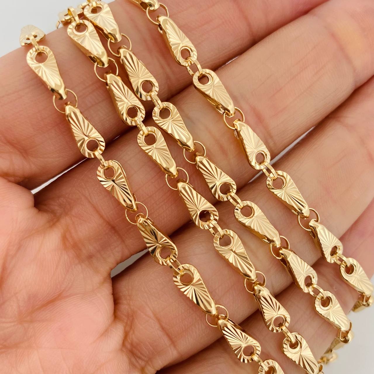 Rustic Spike Chain 11.95gr / 24 in / 3.8mm Yellow Gold 18K &