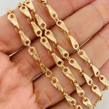 Rustic Spike Chain 11.95gr / 24 in / 3.8mm Yellow Gold 18K &