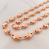 Cadena Rustica Tornillo 18.65gr / 28 1/2 in / 5.6mm Oro Rosa 18K &