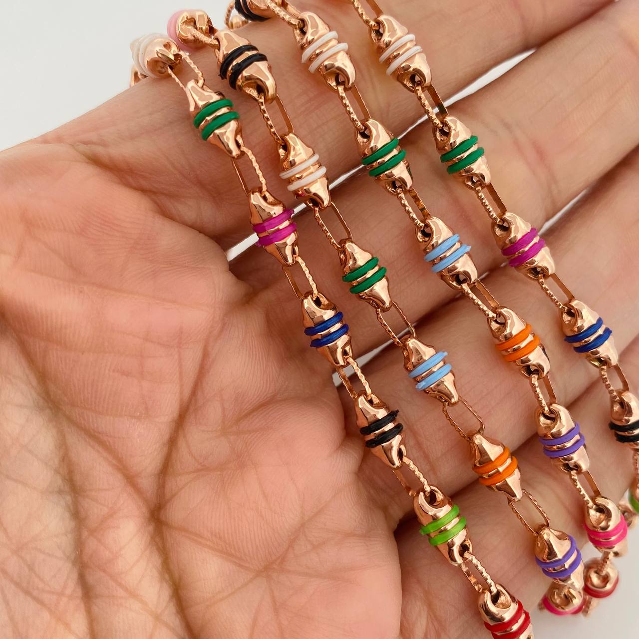 Rustic Barrel Chain 14.85gr / 25 in / 4.05mm Rose Gold 18K &