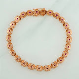 Halo Dense Bracelet 11.85gr / 7 1/4 in / 6mm Rose Gold 18K %