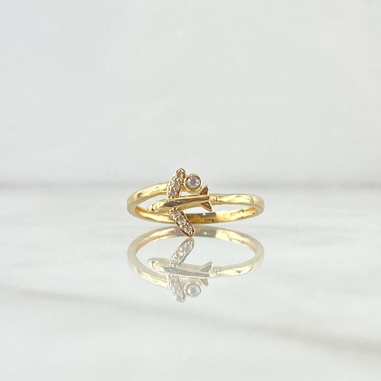Airplane Ring 1.65gr / Size 7 1/4 / 18K Gold