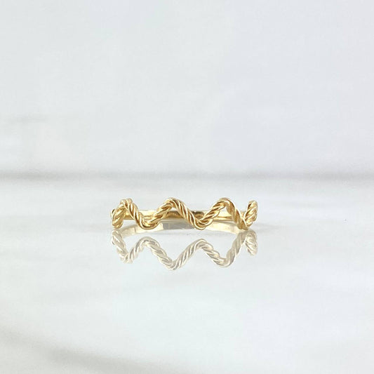 Anillo Zig Zag Media Trenza 1.3gr / T6 1/4 / Oro Amarillo 18K ©