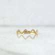 Anillo Media Trenza Zig - Zag  1.3gr / T7 1/4 / Oro Amarillo 18K *