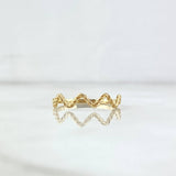 Anillo Media Trenza Zig - Zag  1.3gr / T7 1/4 / Oro Amarillo 18K *