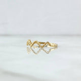 Anillo Media Trenza Zig - Zag 1.2gr / T6 3/4 / Oro Amarillo 18K *