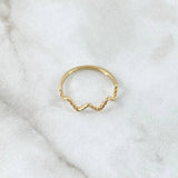 Anillo Media Trenza Zig - Zag 1.2gr / T6 3/4 / Oro Amarillo 18K *