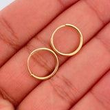 Candongas Mini Aro 0.7gr / 1/2 in / Oro Amarillo 18K &