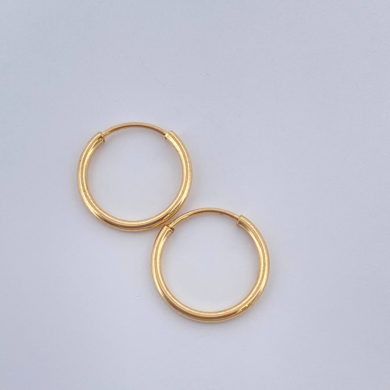 Candongas Mini Aro 0.7gr / 1/2 in / Oro Amarillo 18K &