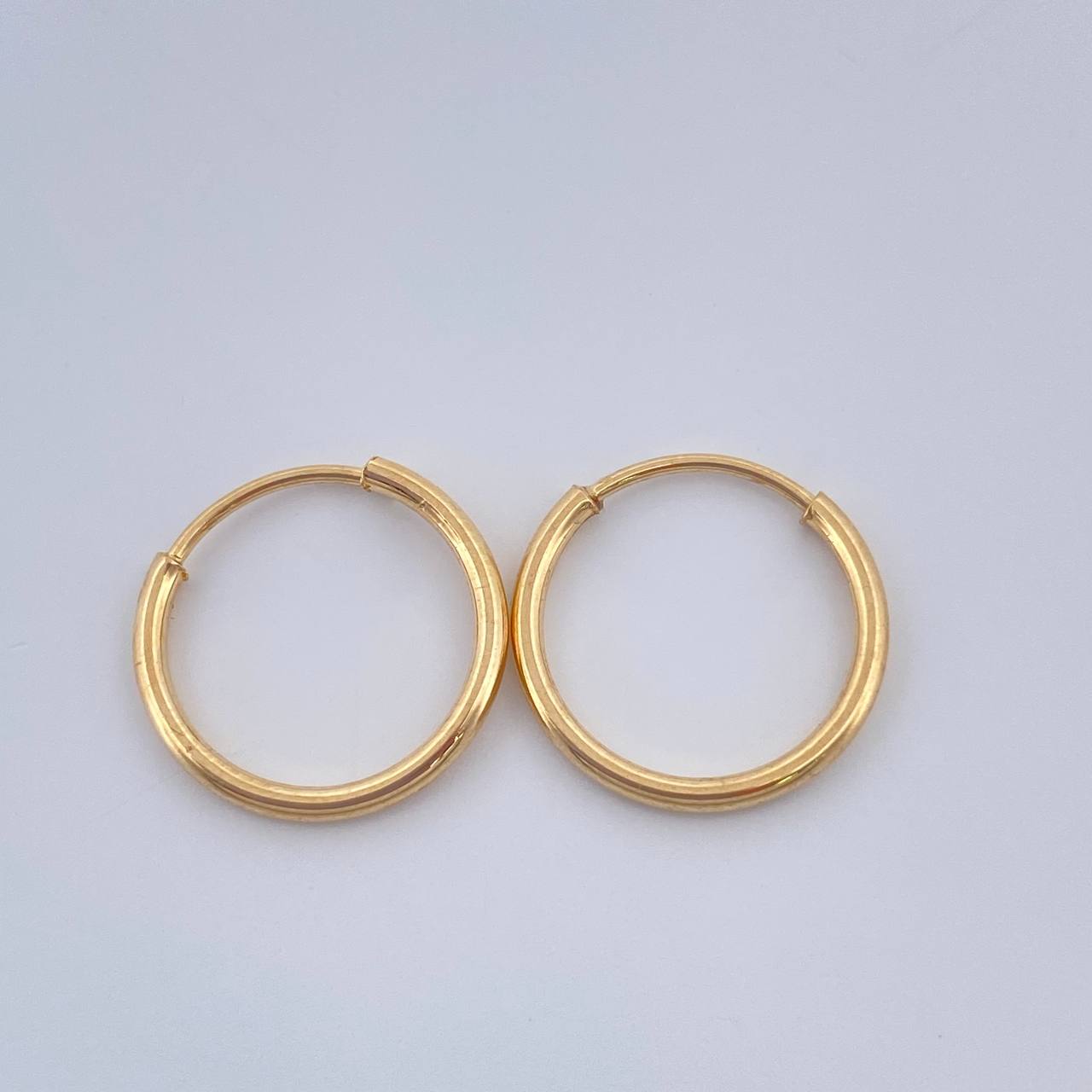 Candongas Mini Aro 0.7gr / 1/2 in / Oro Amarillo 18K &