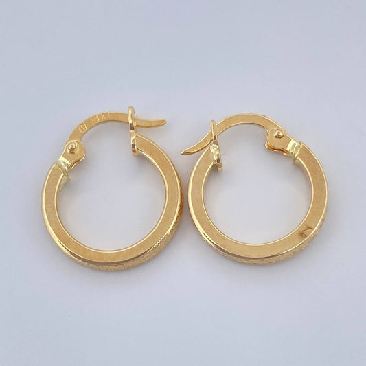 Candongas Tribal 1.1gr / 3/4 in / Oro Amarillo 18K &