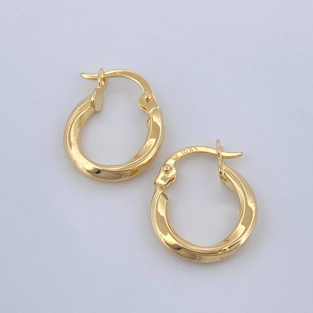 Candongas Charin 1.1gr / 3/4 in / Oro Amarillo 18K &