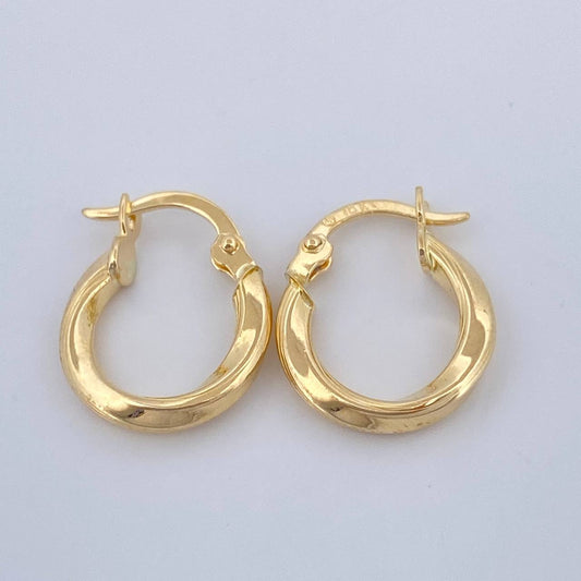 Candongas Charin 1.1gr / 3/4 in / Oro Amarillo 18K &