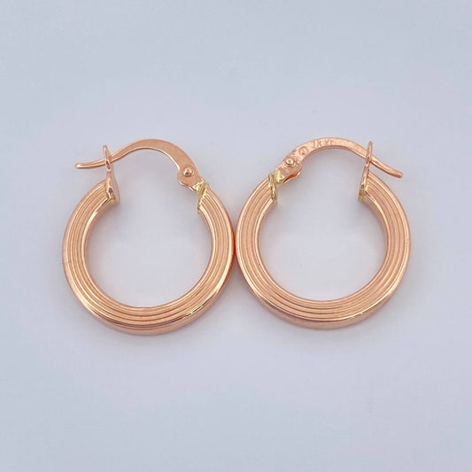 Candongas Andy 1.75gr / 3/4 in / Oro Rosa 18K &