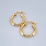 Candongas Clau 0.9gr / 1/2 in / Oro Amarillo 18K &