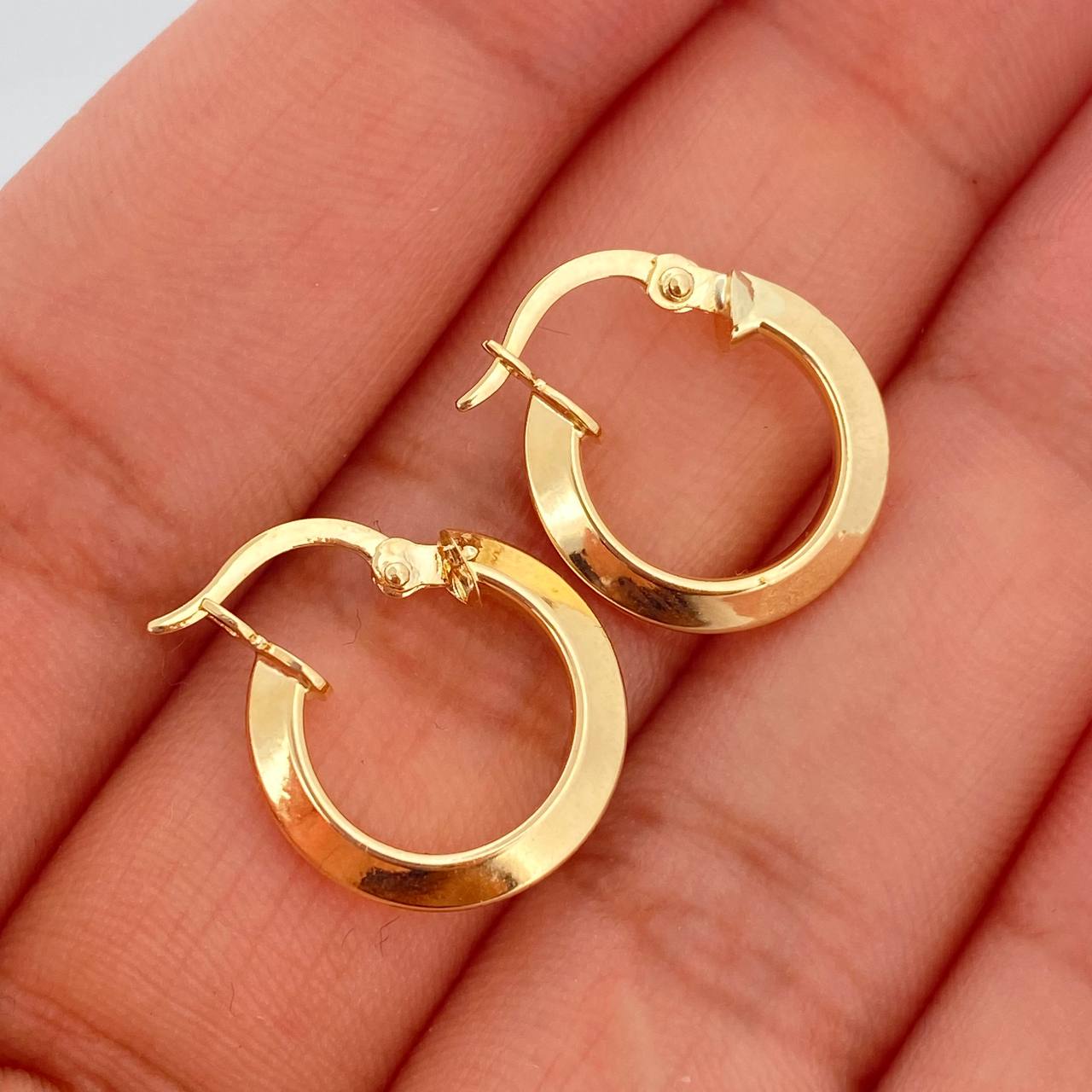 Hoop Earrings Clau 0.95gr / 1/2 in / Yellow Gold 18K &