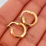 Hoop Earrings Clau 0.95gr / 1/2 in / Yellow Gold 18K &