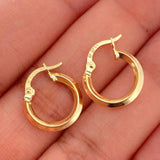 Hoop Earrings Clau 1.3gr / 3/4 in / Yellow Gold 18K &