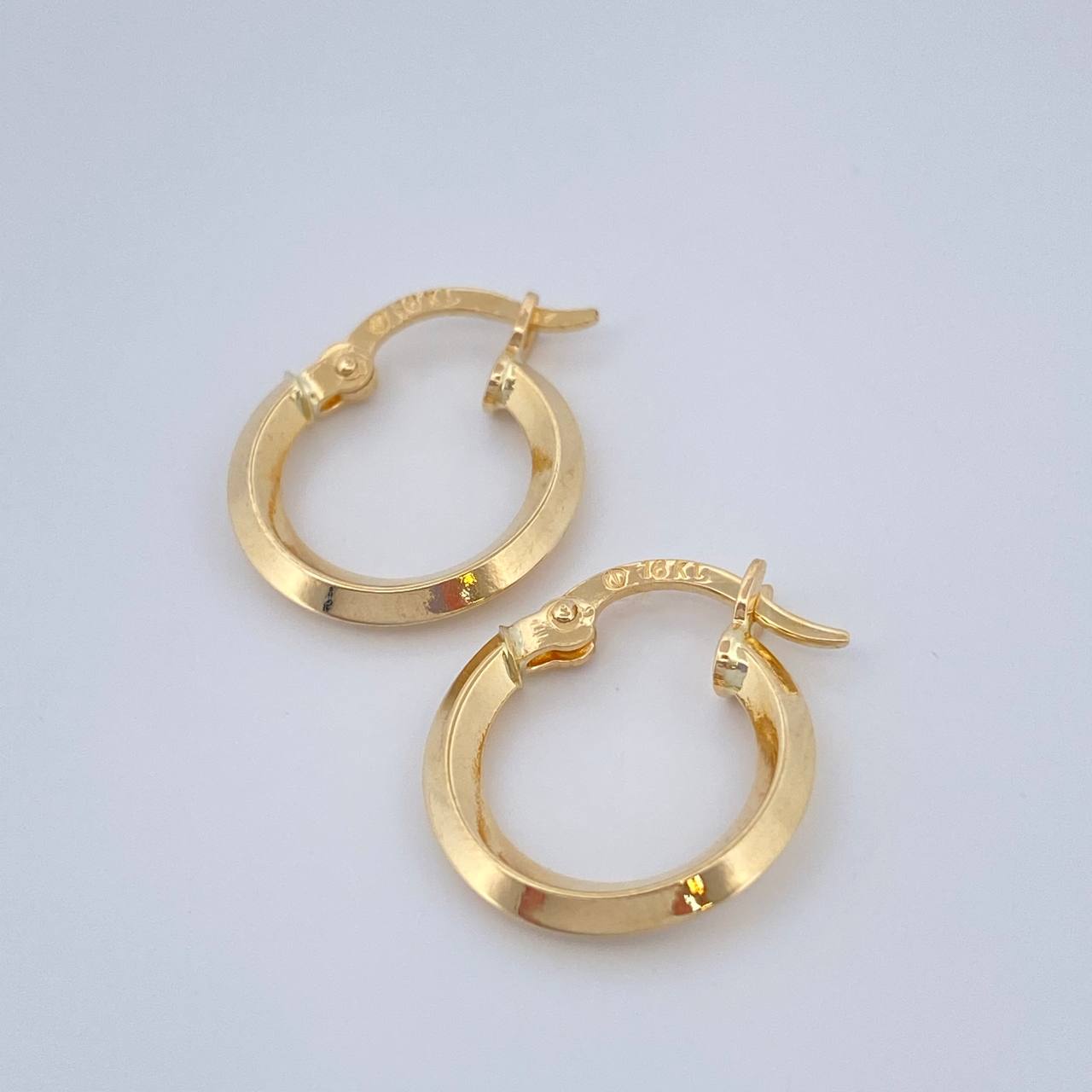 Hoop Earrings Clau 1.3gr / 3/4 in / Yellow Gold 18K &