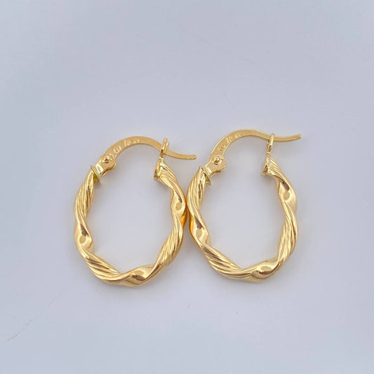 Candongas Asby 1.25gr / 3/4 in / Oro Amarillo 18K &