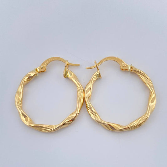 Candongas Asby 1.4gr / 1 in / Oro Amarillo 18K &