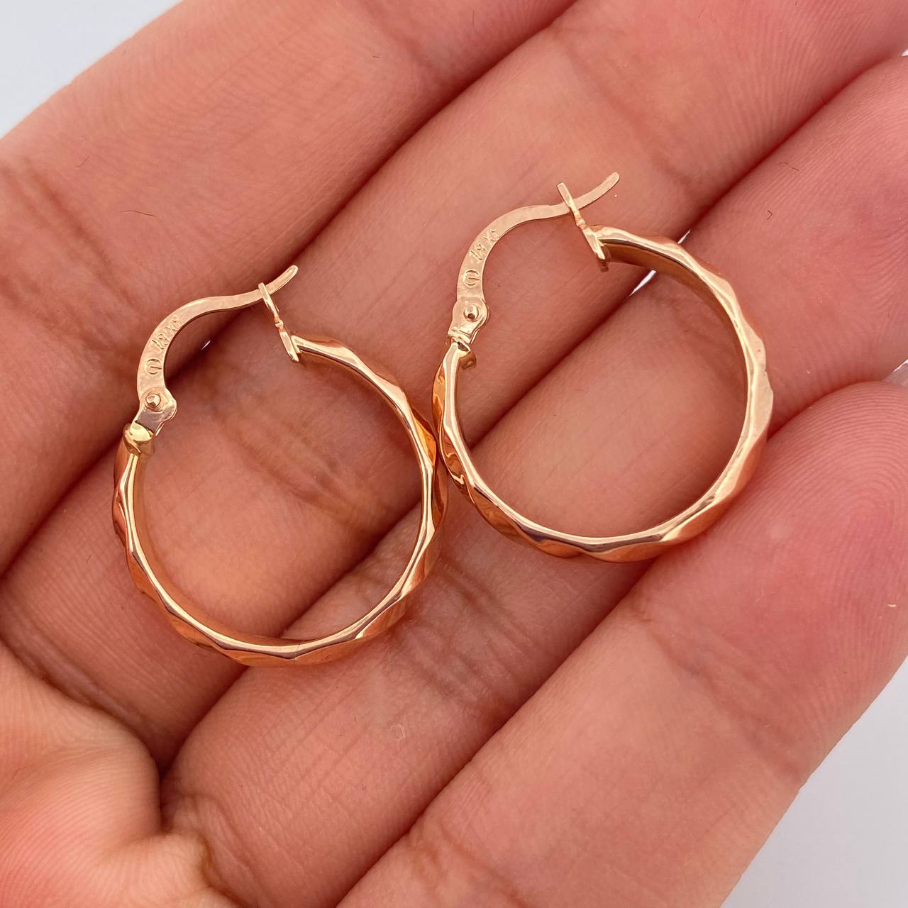 Candongas Nia 1.9gr / 3/4 in / Oro Rosa 18K &