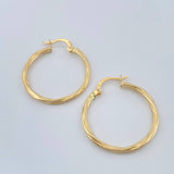 Candongas Lui 1.4gr / 2cm / Entorchadas Oro Amarillo 18K &