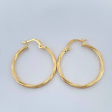 Hoop Earrings Lore 1.65gr / 1 in / Yellow Gold 18K &