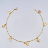 Tobillera Aro Seguido  3.6gr / 10 1/4 in / 1.25mm Oro Amarillo 18K &