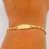 Pulso Bebé GC Placa Ocatagonal Curva  1.8gr / 6 in / 3.26mm Oro Amarillo 18K &