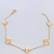 Pulso Cajon Treboles 3.15gr / 7 3/4 in / 1.1mm Oro Amarillo 18K &