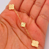 Pulso Cajon Treboles 3.1gr / 7 in / 1.3mm Oro Amarillo 18K &