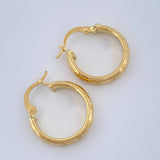 Candongas Luz 2.15gr / 3/4 in / Oro Amarillo 18K &