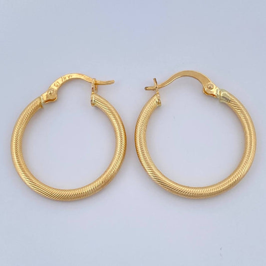 Candongas Zion 1.45gr / 1 in / Oro Amarillo 18K &