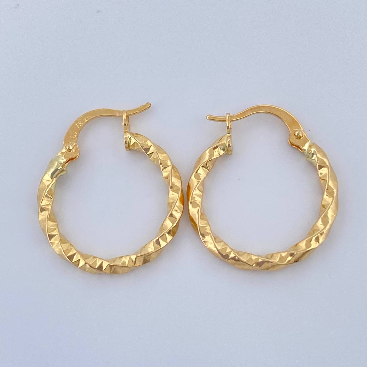 Hoop Earrings Yudi 1.4gr / 3/4 in / Yellow Gold 18K &