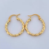 Hoop Earrings Yudi 1.4gr / 3/4 in / Yellow Gold 18K &