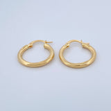 Candongas Lui 1.5gr / 3/4 in / Entorchado Oro Amarillo 18K &