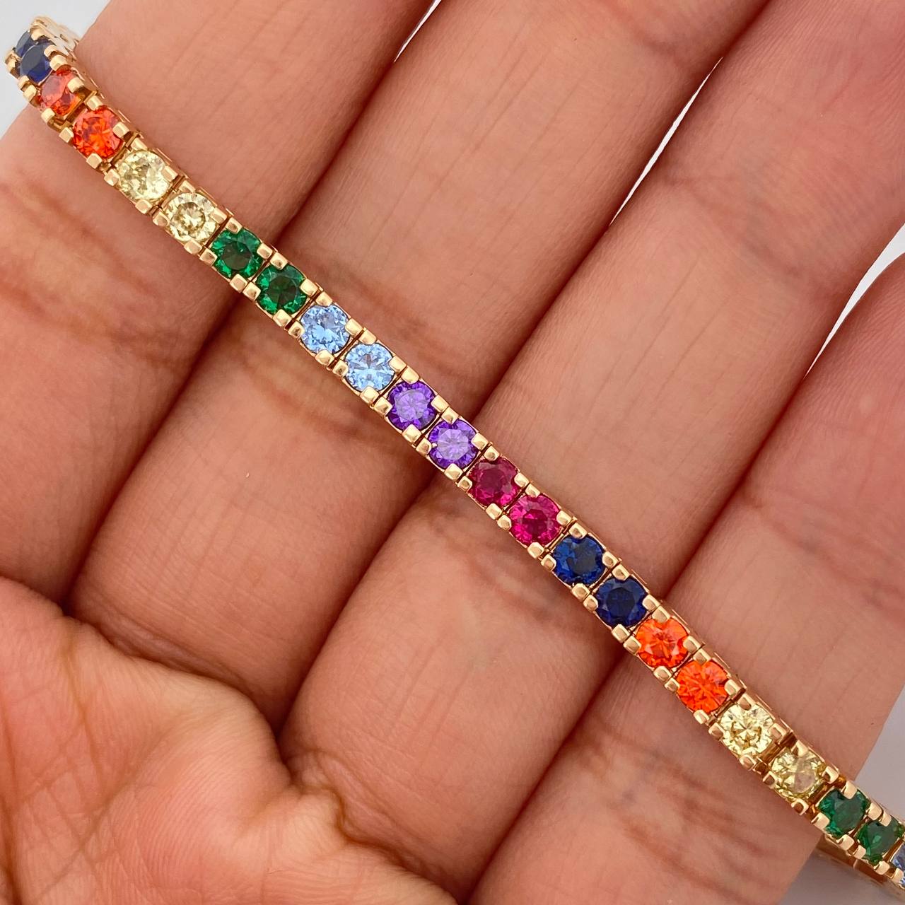 Pulso Tennis 13.3gr / 6 1/2 in / 3.43mm Oro Amarillo 18K %