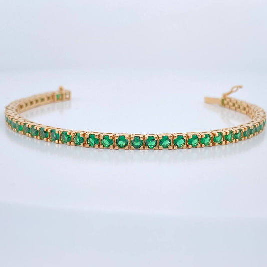 Pulso Tennis 13.7gr / 7 in / 3.48mm Oro Amarillo 18K %