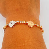 Pulso Trebol Tennis 13.6gr / 7 in / 3mm Tres Oros 18K %