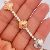 Pulso Trebol Tennis 13.6gr / 7 in / 3mm Tres Oros 18K %