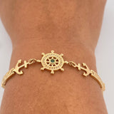 Pulso Reticulado Ancla Timon 13.1gr / 7 1/4 in / 4mm Oro Amarillo 18K %