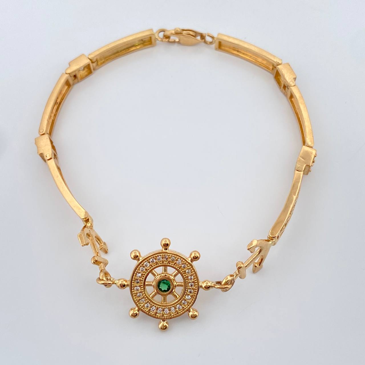 Pulso Reticulado Ancla Timon 13.1gr / 7 1/4 in / 4mm Oro Amarillo 18K %