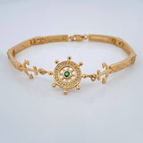 Pulso Reticulado Ancla Timon 13.1gr / 7 1/4 in / 4mm Oro Amarillo 18K %